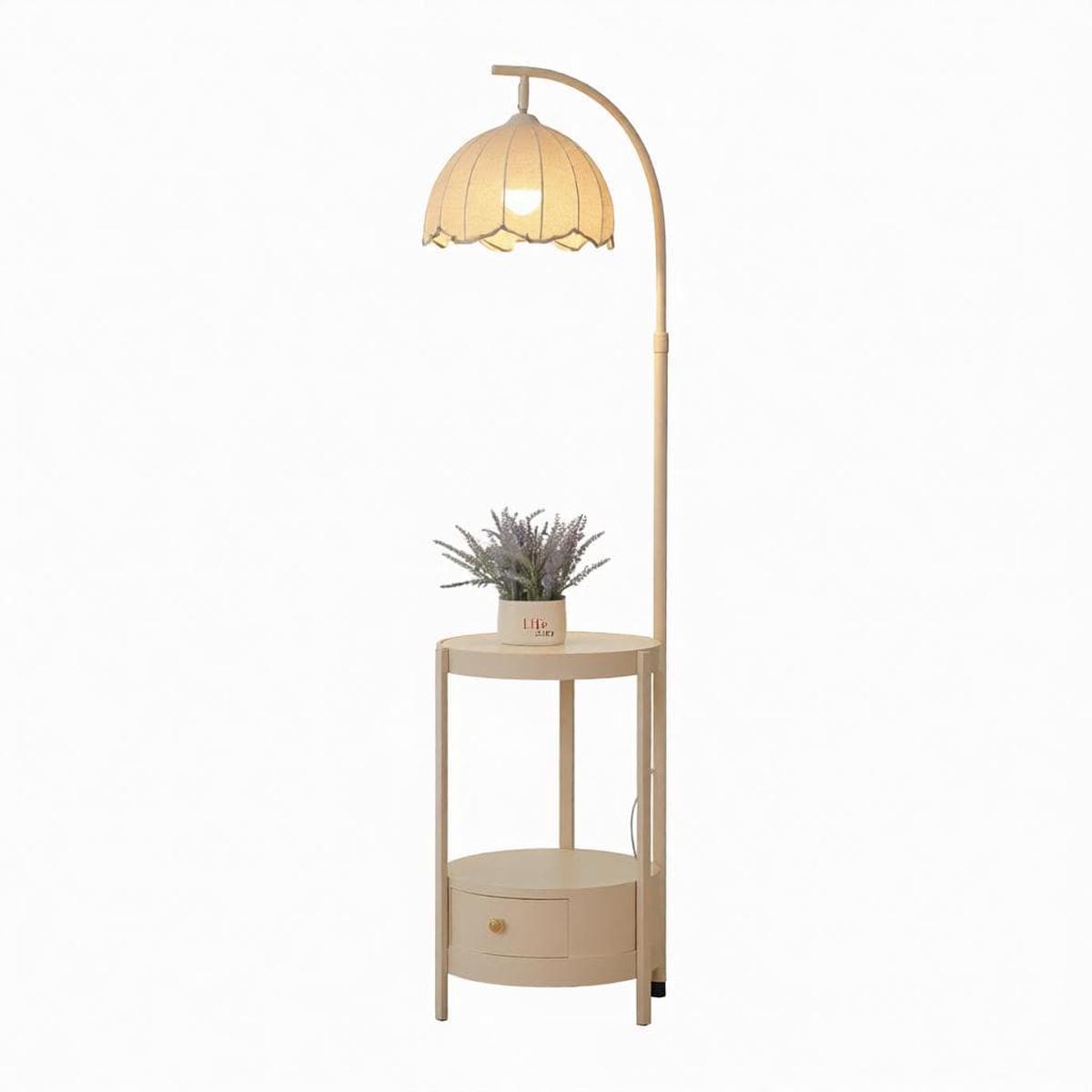 Zynelle B | Integrated Shelf Floor Lamp