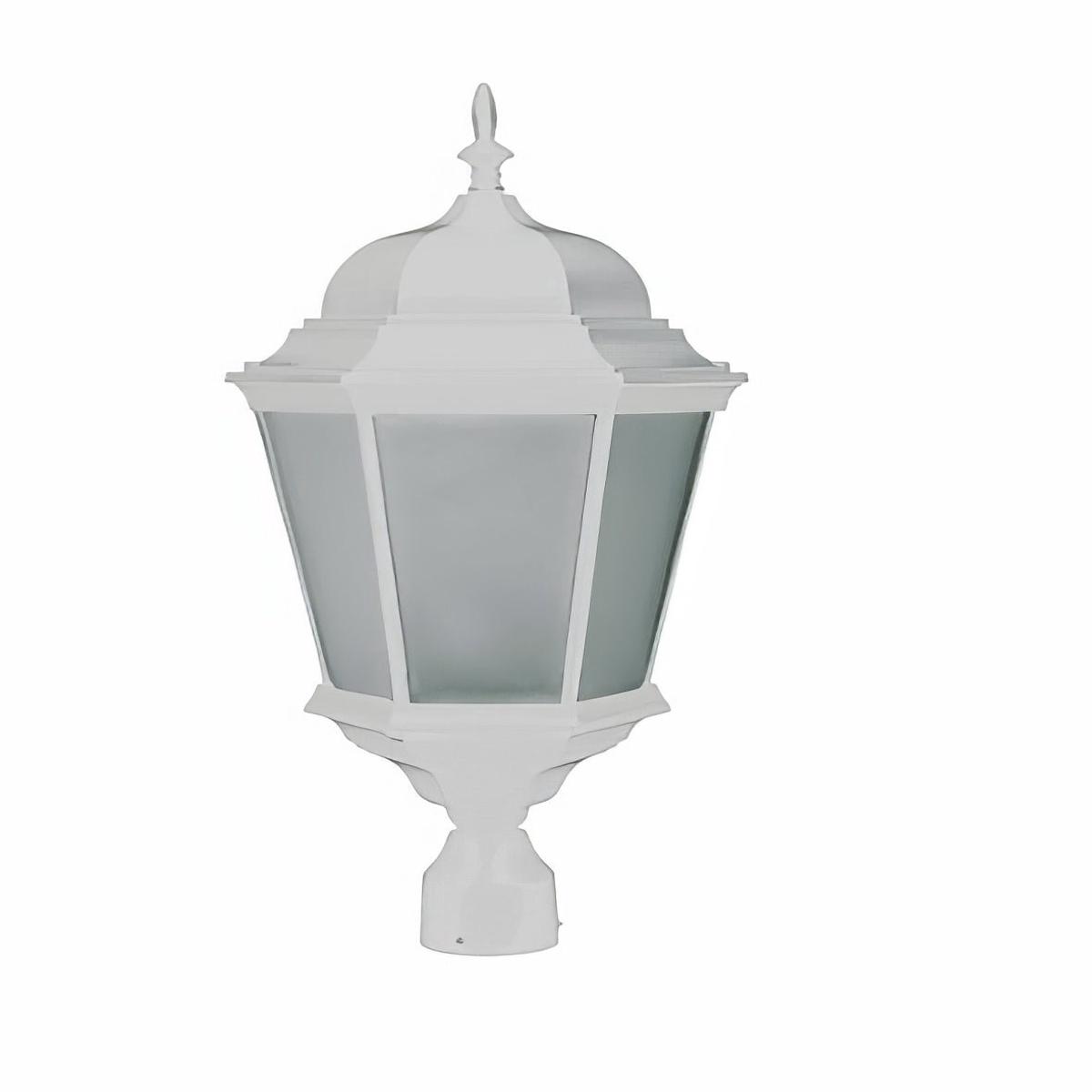 Dabmar Lighting GM235-L20-30K-FR Cast Alum Post Top Fixture 120V-277V G24 LED 20W 30K Frost