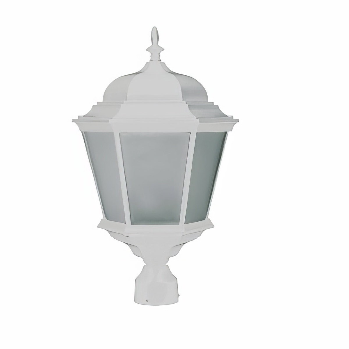 Dabmar Lighting GM2351-L30-65K-FR Cast Alum 1 Post Top Fixture Pole + Base 85V-265V E26 LED 30W 65K Frost