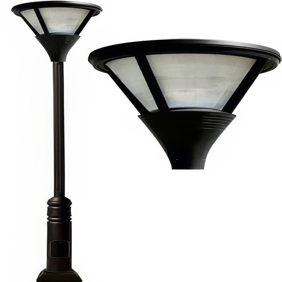 Dabmar Lighting GM5801-L54-40K Cast Alum 1 Post Top Fixture Pole + Base 120V-277V E39 LED 54W 40K