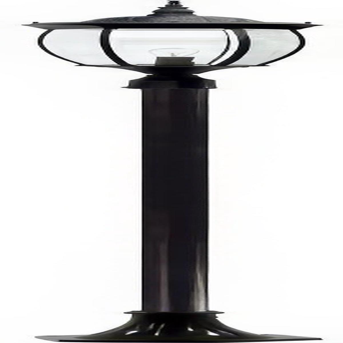 Dabmar Lighting GM1021-L9-40K Cast Alum 1 Post Top Fixture Pole + Base 120V GU24 LED 9W 40K