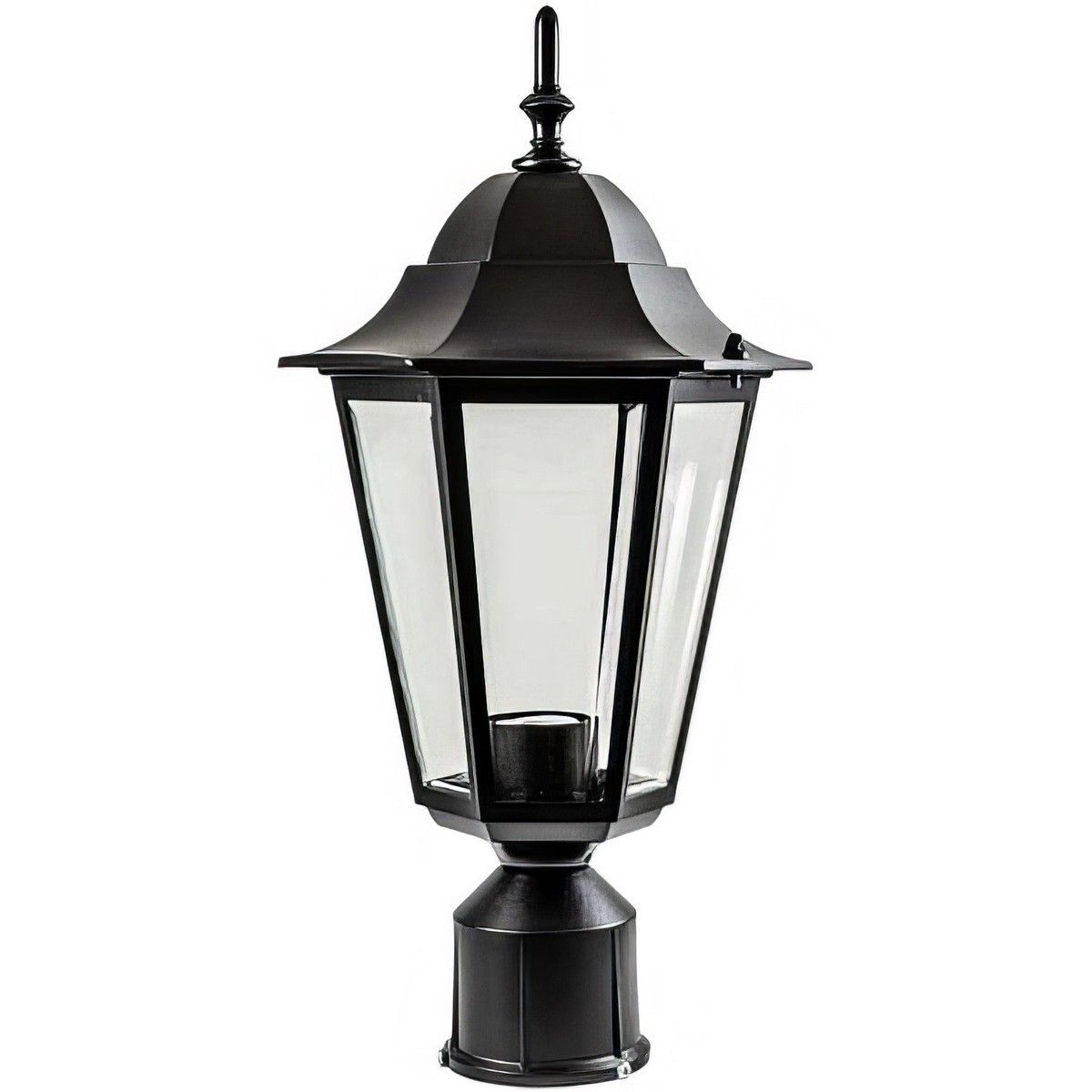 Dabmar Lighting GM1321S Cast Alum 1 Post Top Fixture Pole + Base 120V E26 No Lamp