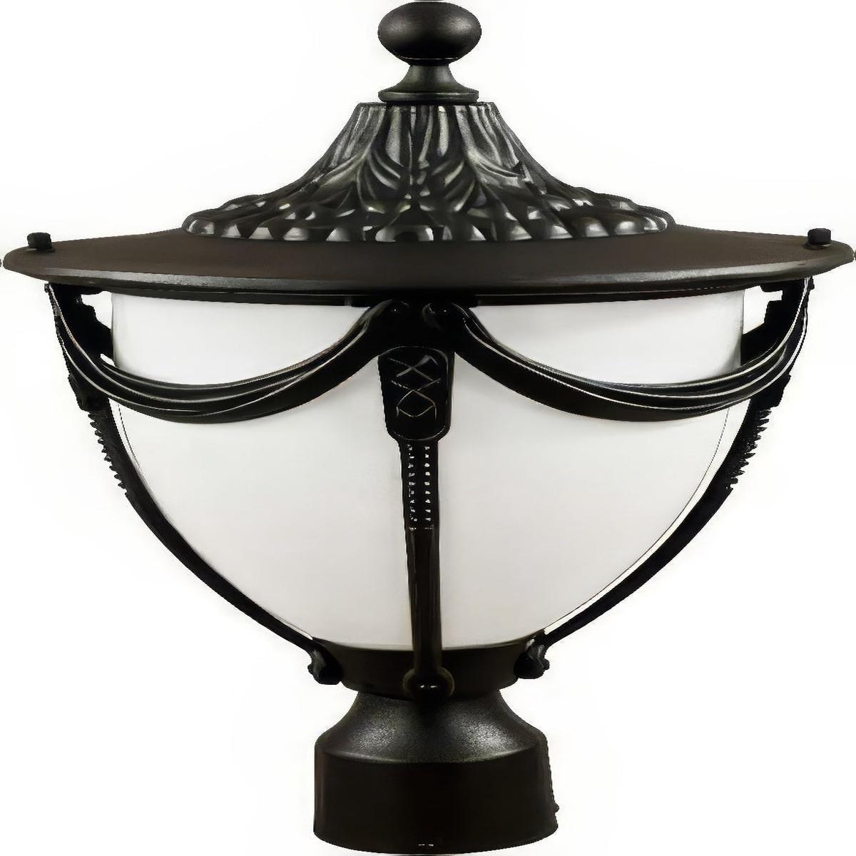 Dabmar Lighting GM480-L18-65K Cast Alum Post Top Fixture 120V E26 LED 18W 65K