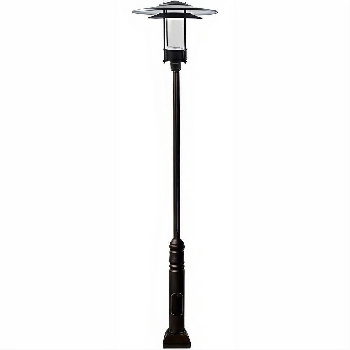 Dabmar Lighting GM5101-L30-65K Cast Alum 1 Post Top Fixture Pole + Base 85V-265V E26 LED 30W 65K